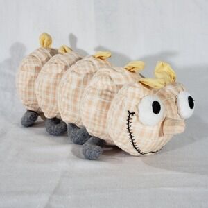 Bath & Body Works Simple Goodness Wiggle Worm Peach Plaid Plush Toy Retired